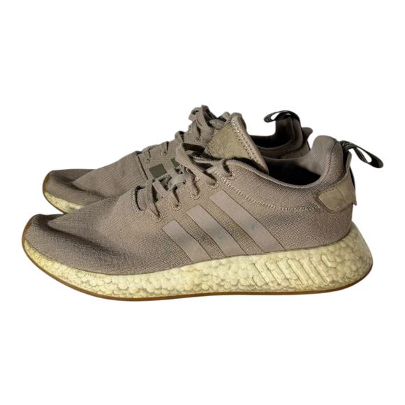 Adidas NMD R2 Running Shoes Sneakers Vapour Gray Tan Brown 2017 Mens Size 11 - Picture 3 of 7